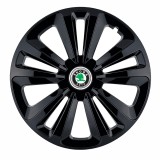 Set 4 Capace Roti Terra Negru R16, pentru Skoda