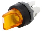 Comutator rotativ 22mm galben IP66