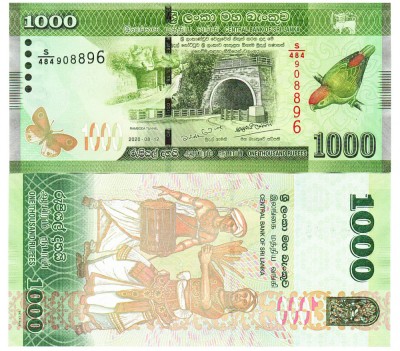 Sri Lanka 1 000 Rupees 08.12.2020 P-127 UNC foto