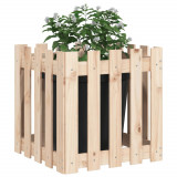 Jardiniera gradina design gard, 50x50x50 cm, lemn masiv de pin GartenMobel Dekor, vidaXL