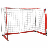 VidaXL Poartă de fotbal, 184x91x124,5 cm, oțel