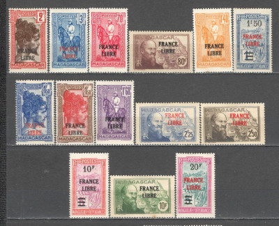 Madagascar.1943 Marci postale-supr. FRANCE LIBRE 14 buc. SM.133 foto