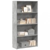 Biblioteca Gossi Gri Beton 80x30x152 cm Lemn prelucrat Rafturi Depozitare Living Sufragerie Birou