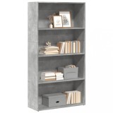 VidaXL Bibliotecă, gri beton, 80x30x152 cm, lemn prelucrat 857943