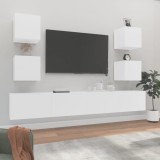 VidaXL Set dulap TV, 6 piese, alb, lemn prelucrat