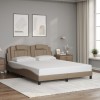 VidaXL Cadru de pat, Viana, fără saltea, cappuccino, 160x200 cm, piele ecologică 3208107
