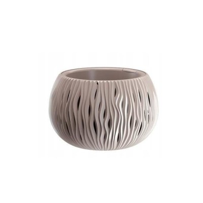 Ghiveci decorativ de flori, rotund, cafeniu, 20.75 L, 47.8x30 cm, Sandy Bowl foto