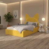 Pat Tapitat Amira Galben cu Catifea Premium ⭐Finisaje premium