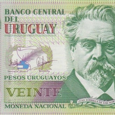 URUGUAY █ bancnota █ 20 Pesos Uruguayos █ 2015 █ P-93 █ UNC █ necirculata