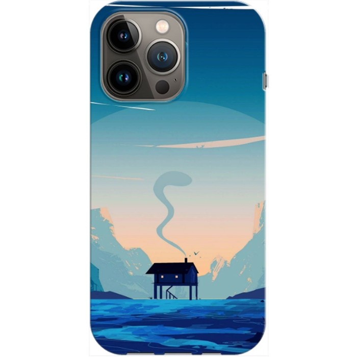 Husa compatibila cu Apple iPhone 12, iPhone 12 Pro model Blue nature, Silicon, TPU, Viceversa