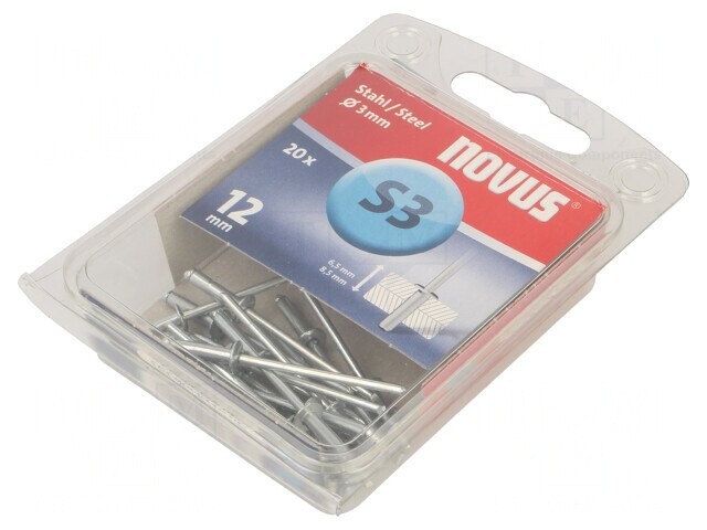 Diblu oțel 3mm x 12mm - Set 20 buc.