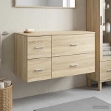 Cumpara ieftin Set dulap baie 2 buc. Stejar Sonoma 92,5 x 44,5 x 50 cm