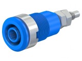 Soclu Banană 4mm 32A 1kV Albastru Nichelat