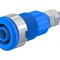 Soclu Banană 4mm 32A 1kV Albastru Nichelat