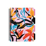 Caiet cu Spirala si Separatoare Strigo Pads Project Book Jungle B5, Matematica, Roz