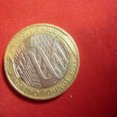 Moneda Comemorativa 2 Lire Sterline 2003 Dublul Helix DNA Marea Britanie