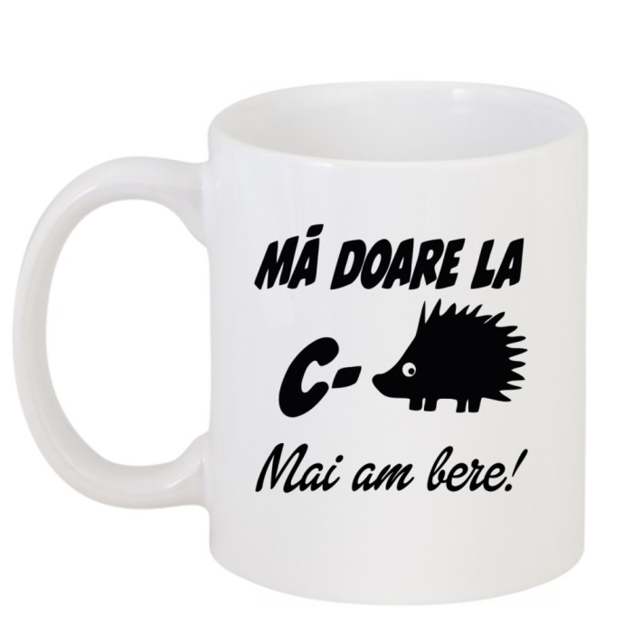 Cana alba personalizata &quot;Mai am bere&quot;, INOVATIX&reg;. 330ml