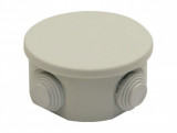 Doza derivatie Bemis BB1-0241-0003, zidarie, capac rotund cu cleme, aparenta, 4 intrari, 90x48mm, IP44