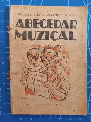 Abecedar muzical 1949 - ilustrații Dem - partituri - propagandă foto
