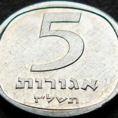 Moneda exotica 5 AGOROT - ISRAEL, anul 1976 *cod 5067 A = A.UNC