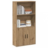 Biblioteca Gossi Stejar Artizanal 60x24x120 cm, Lemn Prelucrat, Rafturi &amp; Compartimente, Depozitare Carti, Living