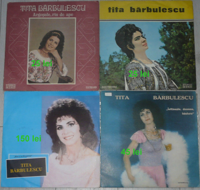 Tita Bărbulescu ,vinyl/vinil 4 discuri LP, albume pret pe poza si in descriere