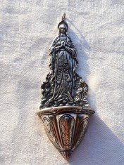 argint ASPERSORIUM MASIV AVE MARIA EXCEPTIONAL de colectie muzeala VECHI si UNIC