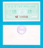 Bosnia Hertegovina 2 Deutsche Mark 1994 UNC &#039;Banca Travnik&#039; serie: 0288xx