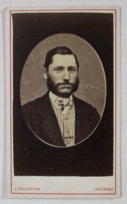 FOTOGRAF A . PELLOTIER , BOURGES , BARBAT CU BARBA , SFARSITUL SEC. XIX foto
