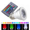 Bec LED Tip Spot 3W RGB cu Telecomanda Bec Soclu E27 220V