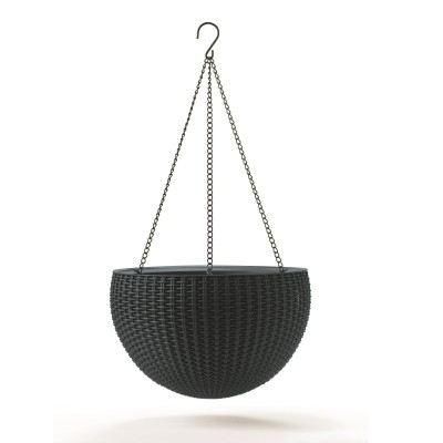 KETER. Ghiveci sferic suspendat Cylinder graphite 8.6L foto