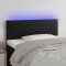 vidaXL Tăblie de pat cu LED, negru, 100x5x78/88 cm, piele ecologică 3121416