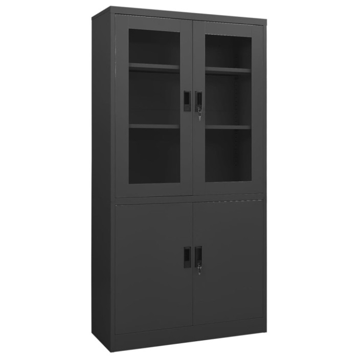 Gossi dulap de birou, antracit, 90x40x180 cm, otel