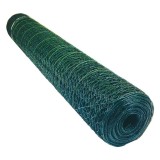 Plasa rabitz zincata plastifiata verde, 1x10 metri, ochiuri 19 mm, grosime 1 mm, 241680