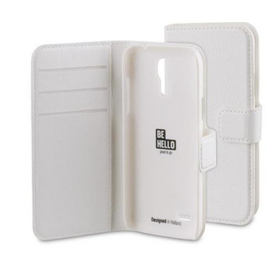 Husa Telefon Wallet Book Samsung Galaxy S4 Mini i9190 White BeHello foto