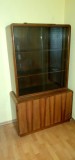 Vand Biblioteca-vitrina furnir nuc, Oem