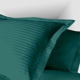 Fata de perna 40x40cm,damasc satinat,100% bumbac,verde petrol-H031