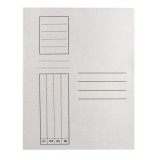 Dosar cu sina standard, carton, alb, 100 bucati/set