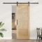 vidaXL Ușa glisantă Manual Natural și negru 78 x 211 cm 3333304