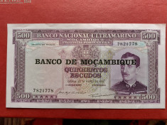 Bancnota 500 escudos 1967 Mozambic foto