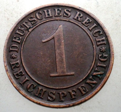 B.274 GERMANIA WEIMAR 1 REICHSPFENNIG 1935 D foto