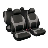 Huse scaun Capri stretch-fit 8buc - Negru/Gri Garage AutoRide, Lampa