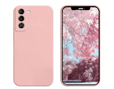 Huse silicon antisoc cu microfibra interior Samsung Galaxy S21 FE 5G , Roz foto