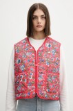 adidas Originals vestă Liberty culoarea roz, de tranzitie, JW5197