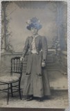 Fotografie tip Carte postala, Doamna din inalta societate, perioada interbelica