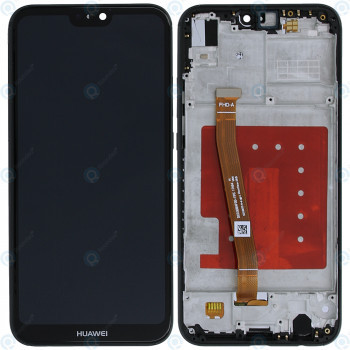 Huawei P20 Lite (ANE-L21) Capacul frontal al modulului de afișare + LCD + digitizer negru la miezul nopții foto