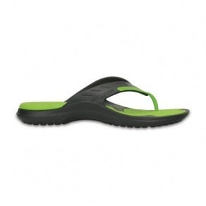 Papuci Crocs Modi Sport Flip Gri - Graphite/Volt Green foto