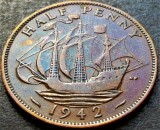 Cumpara ieftin Moneda istorica HALF PENNY - ANGLIA, anul 1942 * cod 2383 - GEORGIVS VI
