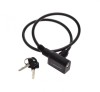 Antifurt Bicicleta cu Cheie, Cablu Otel 6mm x 650mm, Negru, Usor