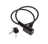 Antifurt Bicicleta cu Cheie, Cablu Otel 6mm x 650mm, Negru, Usor